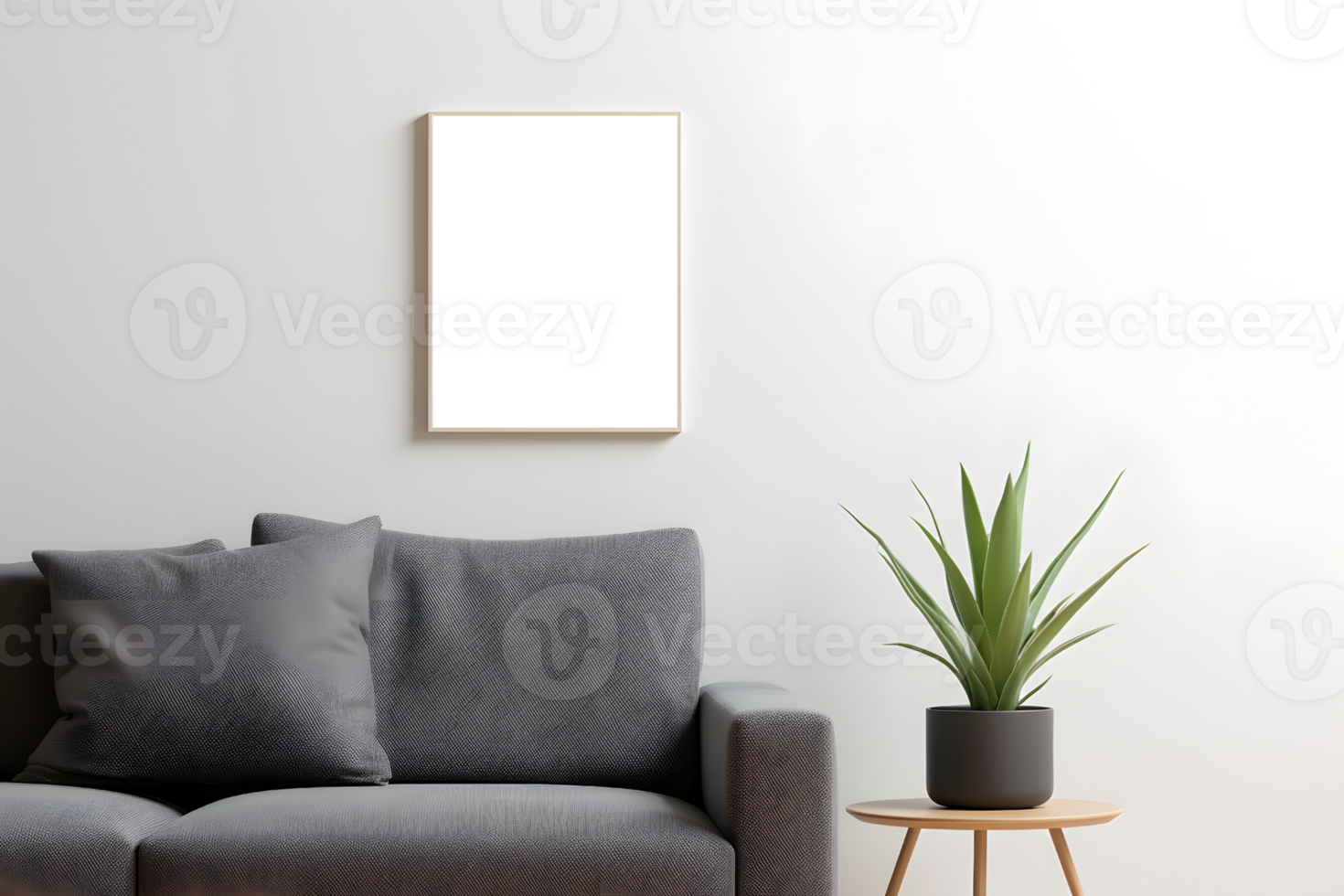 Minimalist Home Decor Poster Mockup, Modern Living png