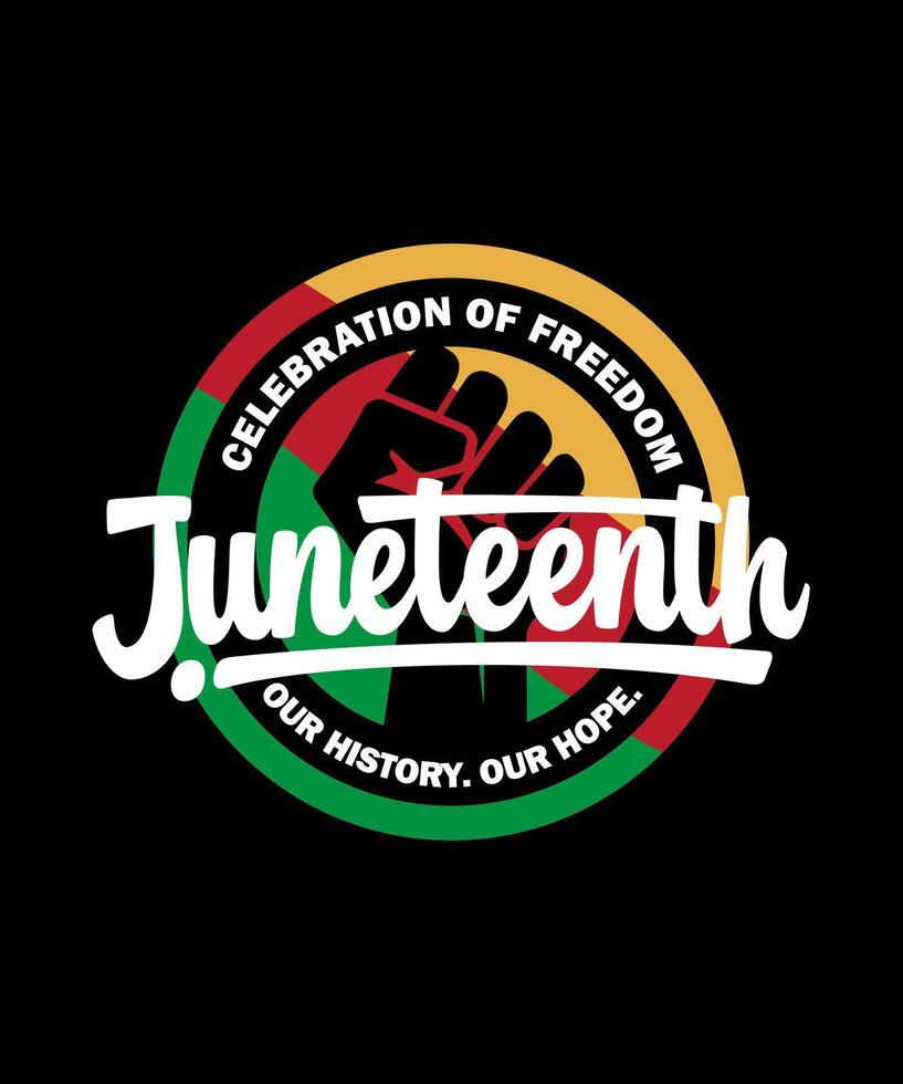 Juneteenth Our History Our Hope vector
