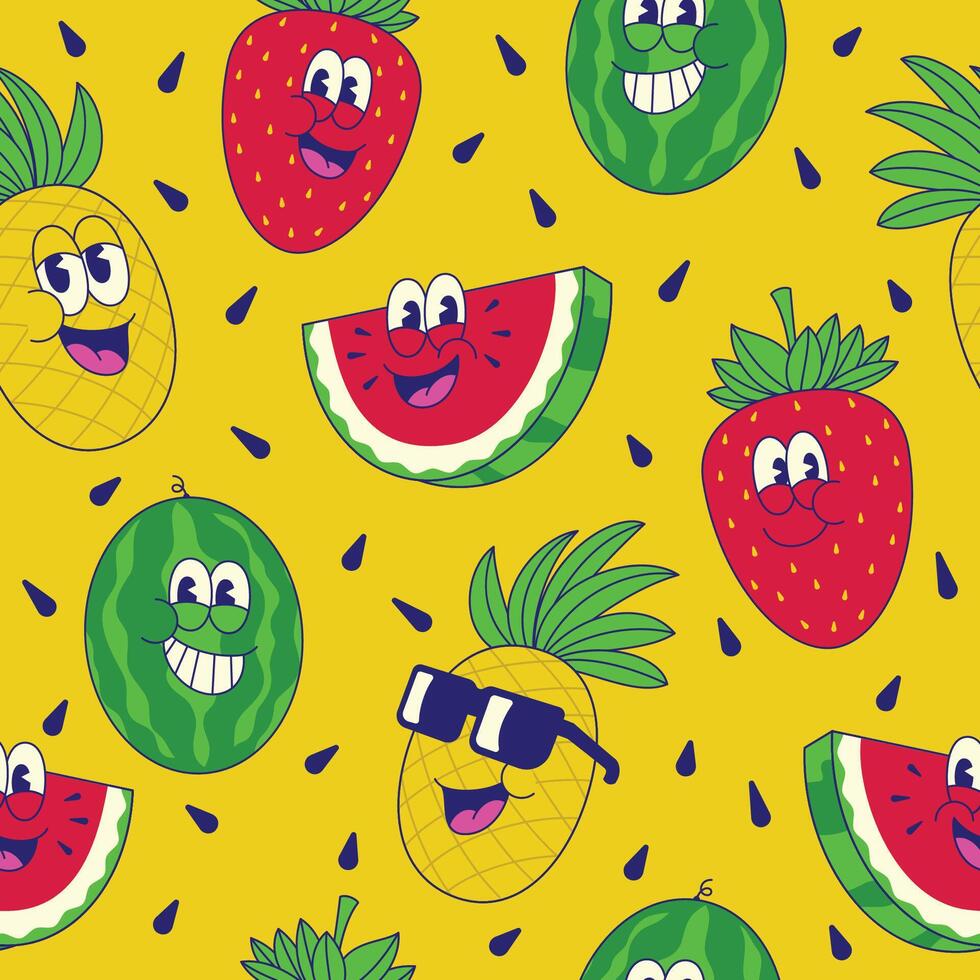 Summer Fruit Pattern Design Illustration vector