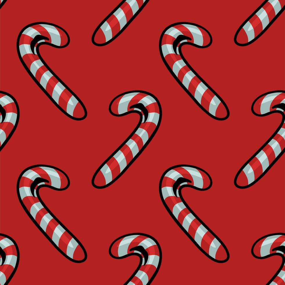 a red and white candy cane pattern on a red background vector