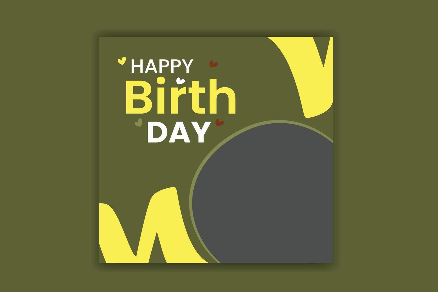 Birthday social media post, birthday banner design vector
