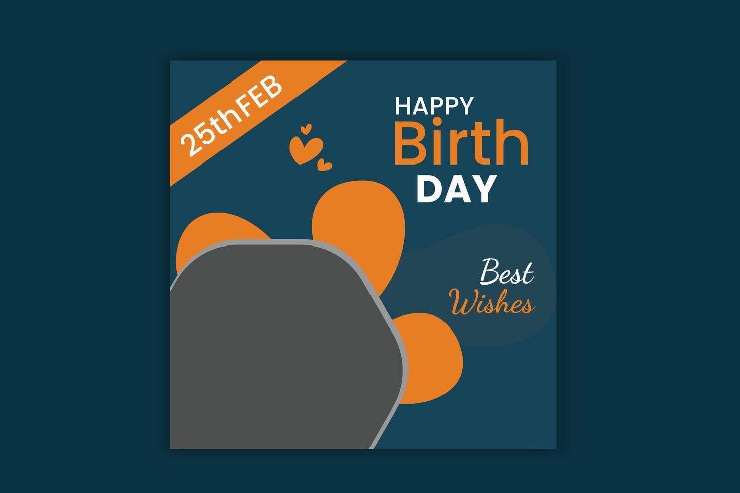 birthday social media post, birthday card design ,birthday banner vector