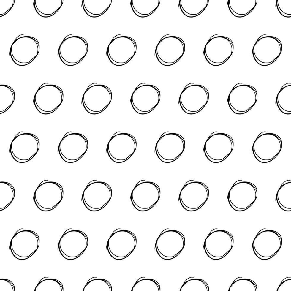 Seamless pattern with sketch circles shape vector