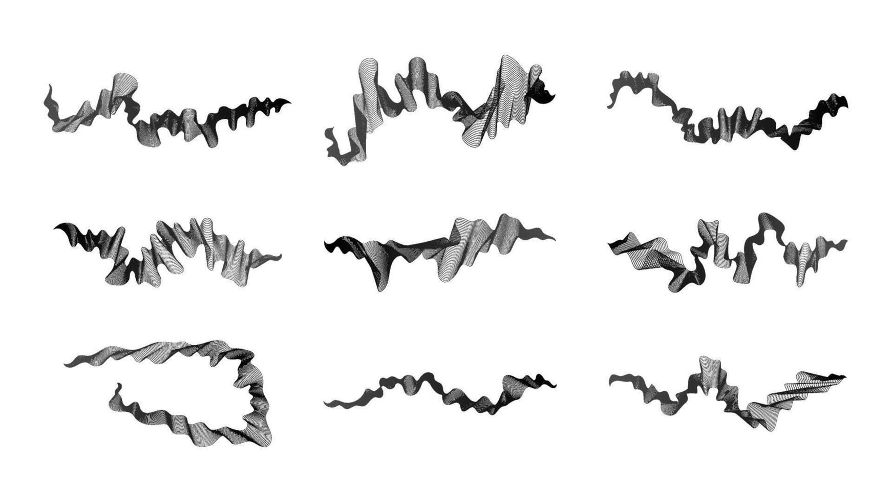 Abstract backdrop with dark wave gradient lines vector