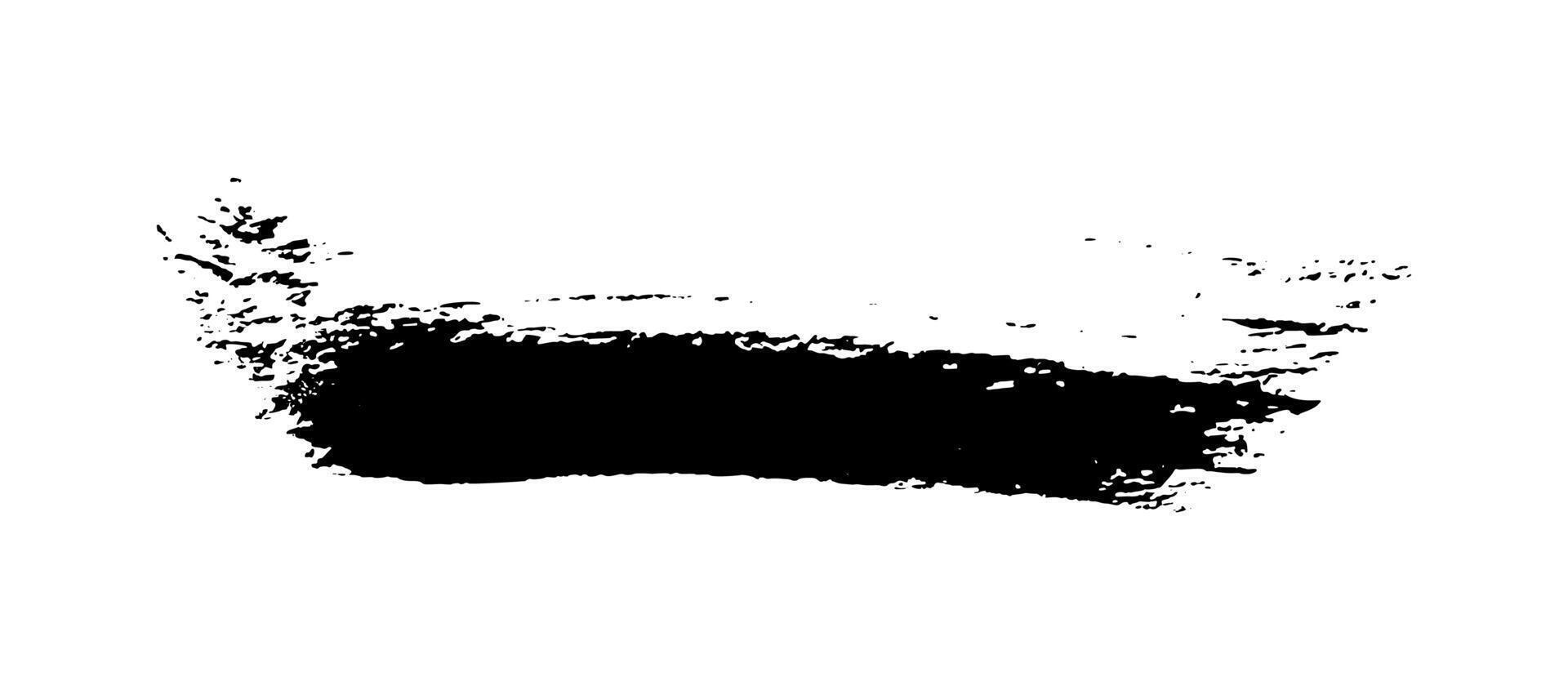 Black brush stroke on white background vector