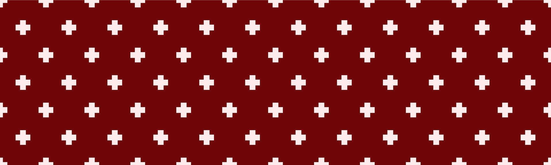 Seamless hospital background with plus symbols vector