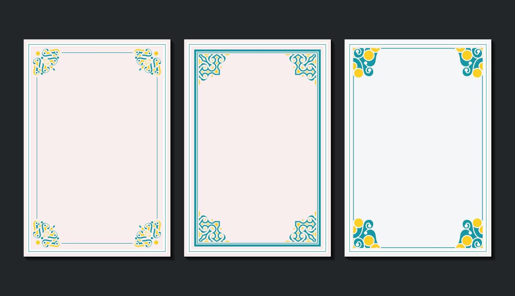 vintage ornamental frame collection vector