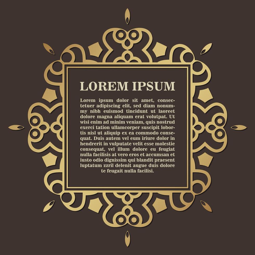 Luxury calligraphy square ornament frame line vector