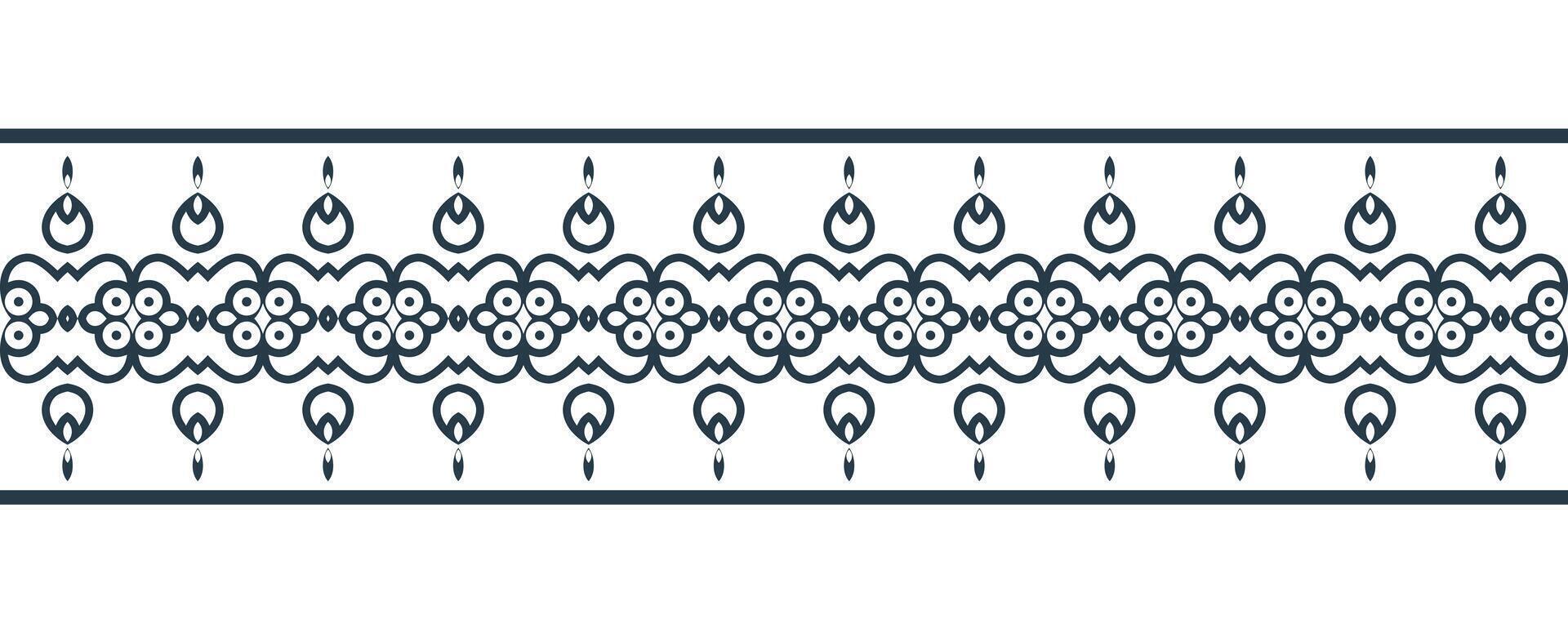 ornament style ethnic seamless borders vector