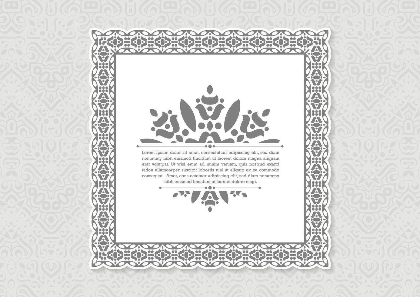 Vintage Ornament Quote Marks Box Frame template design and place for text. Retro flourishes frame chalkboard style. vector