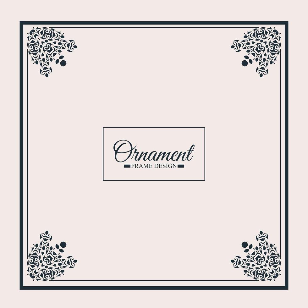 Elegant decorative frame design background vector