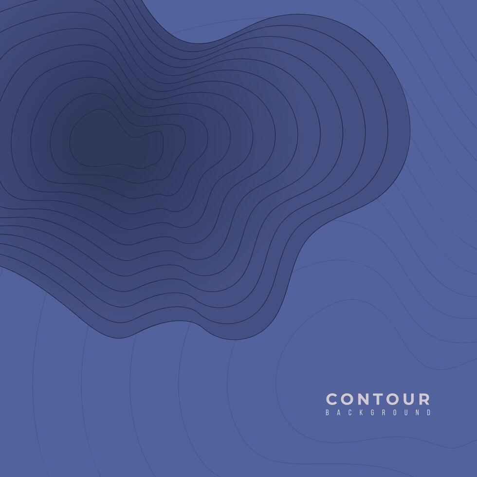 abstract contour effect background illustration design blue vector
