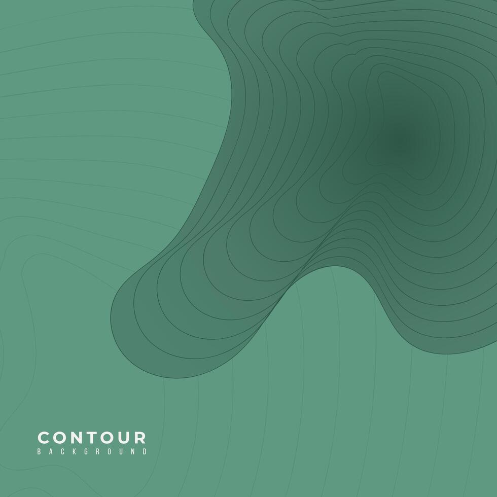 abstract contour effect background illustration design green vector