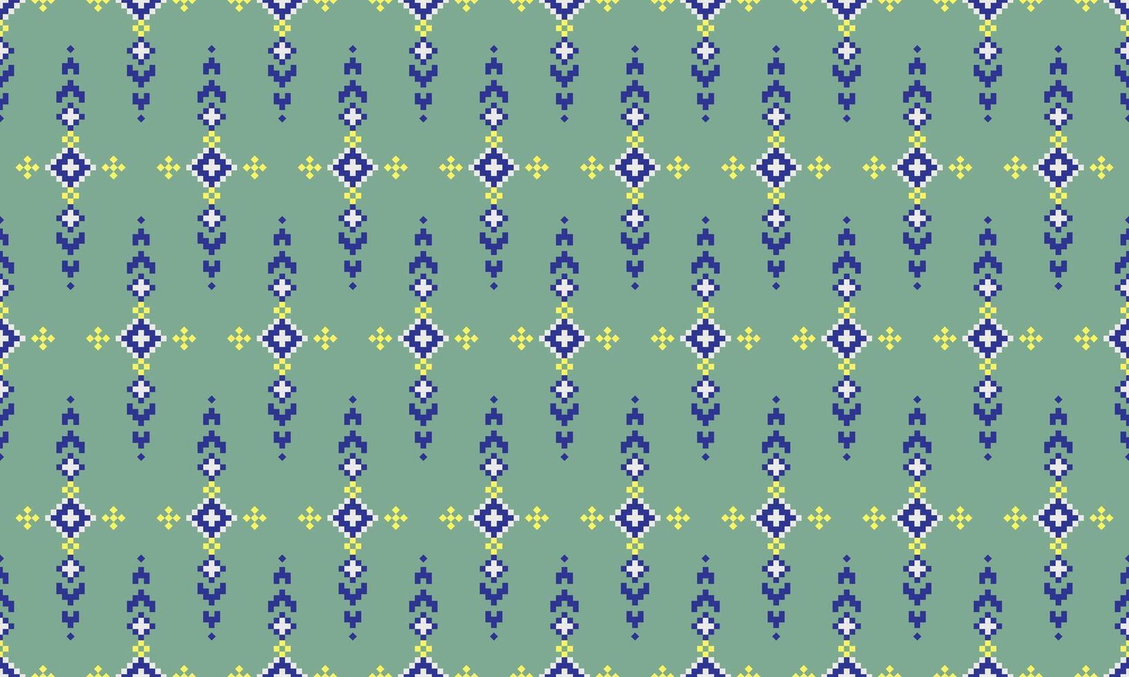 pattern pixels with green background vector