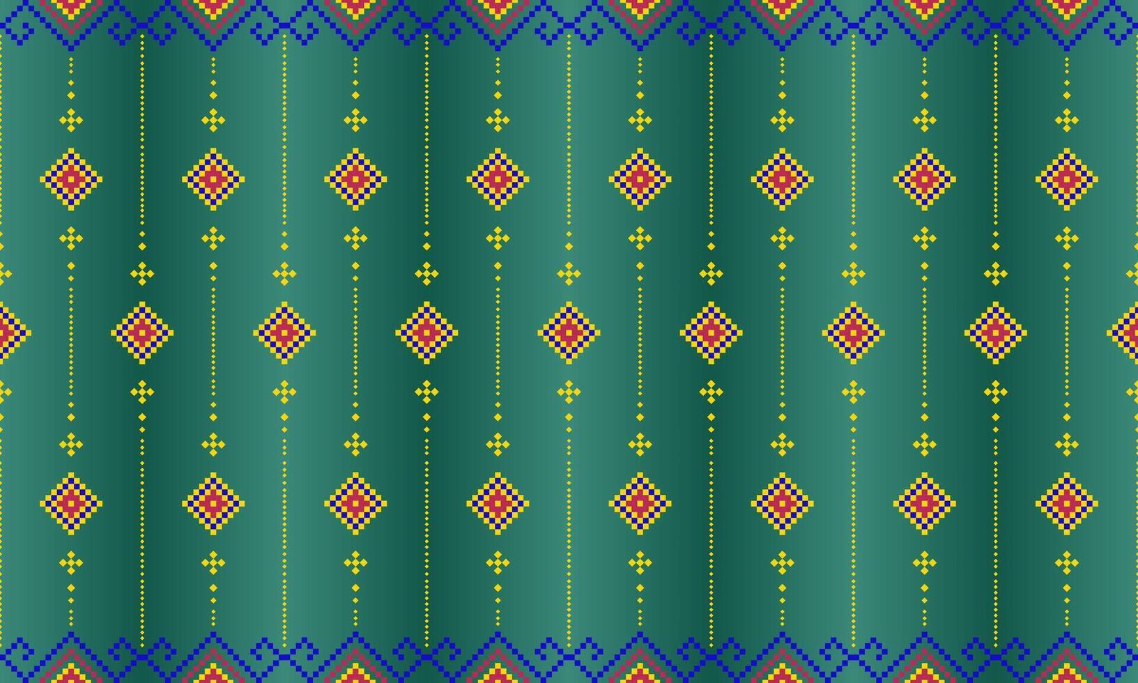 pattern pixels with green gradient background vector