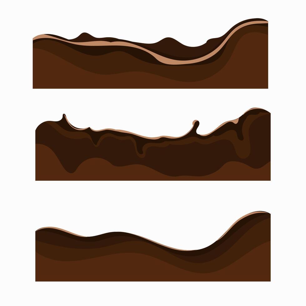 milk chocolate droplet, backdrop, chocolate border isolated vector