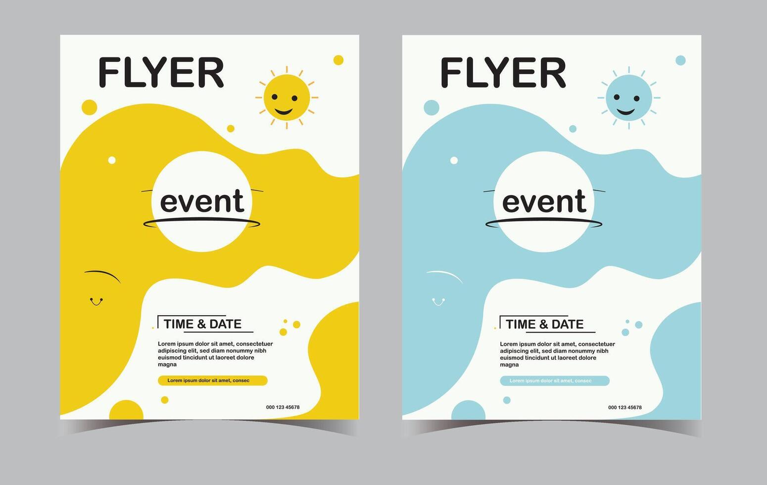 minimalist abstract flyer template vector