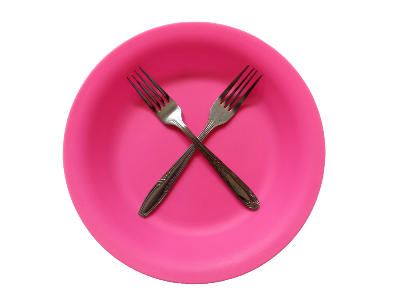 Plastic plate with fork png