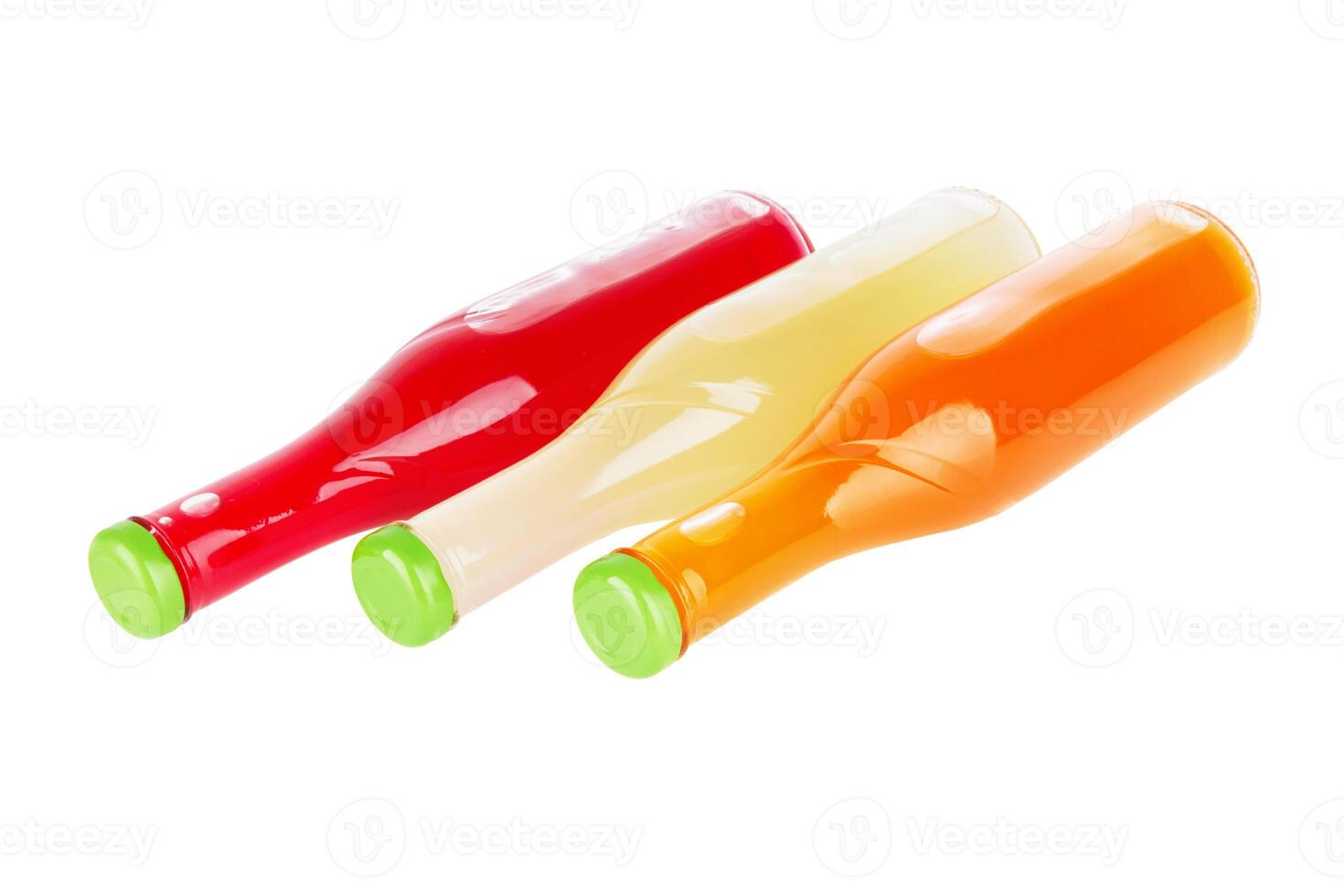 bottles on white photo