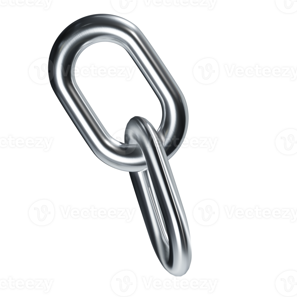 a 3d chain linked together with metal material icon png