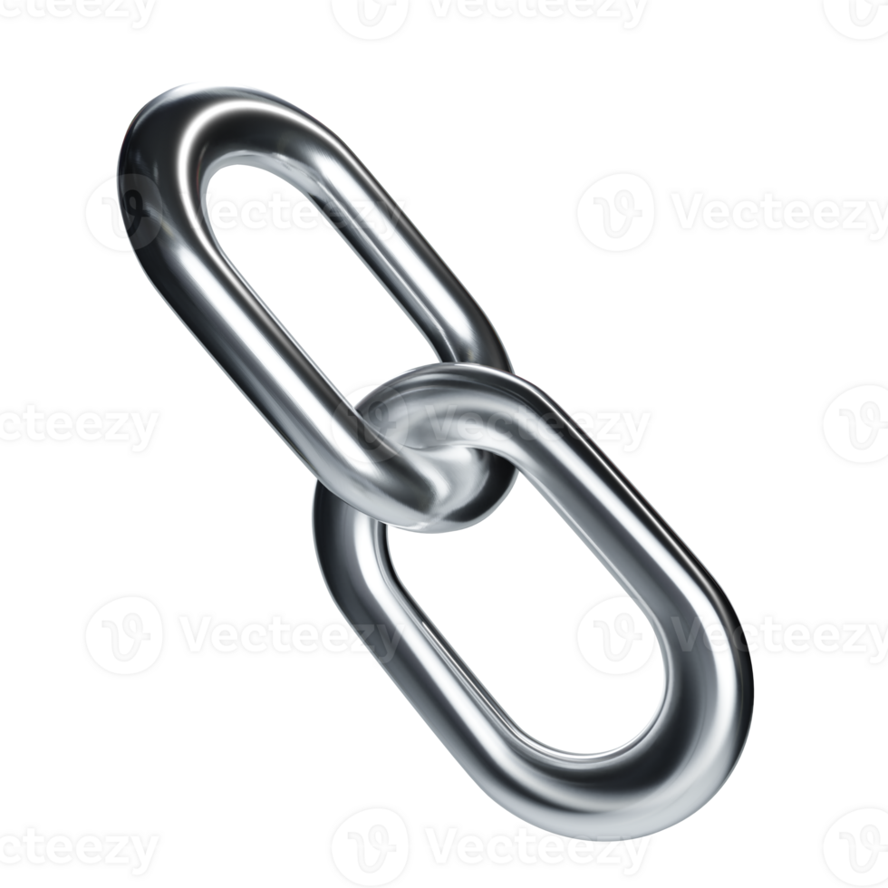a 3d isometric two chain linked together icon png