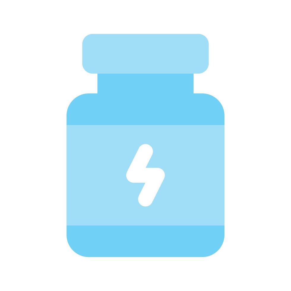 Premium icon of protein jar, energy booster, protein supplements vector