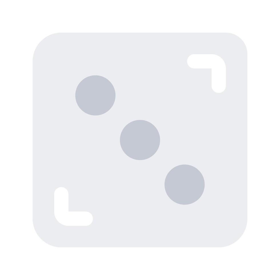 Casino game accessories icon, ludo dice game design vector