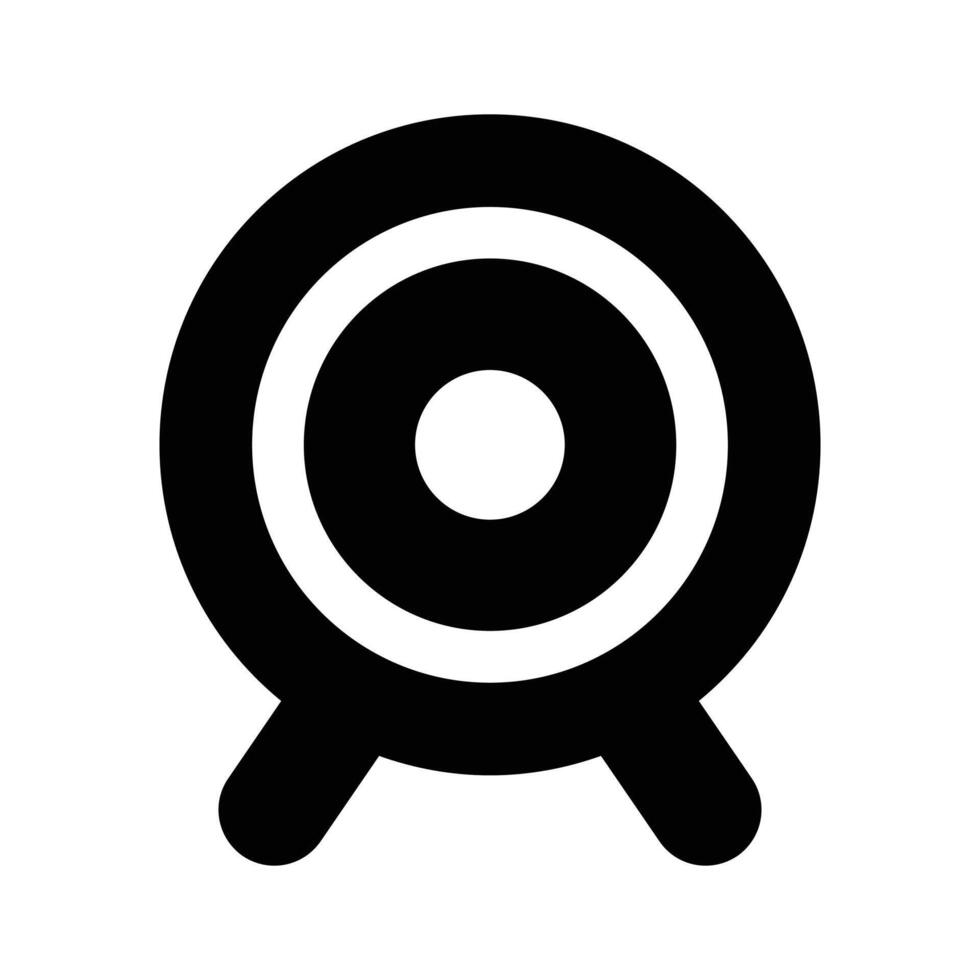 Dartboard with arrow concept icon of archery game, pixel perfect vector