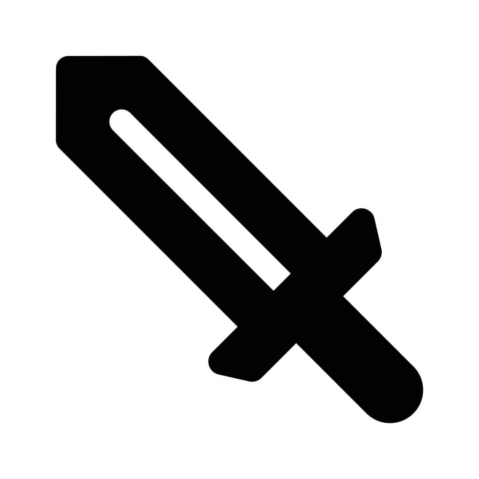 Creative icon of sword, sharp war weapon vector
