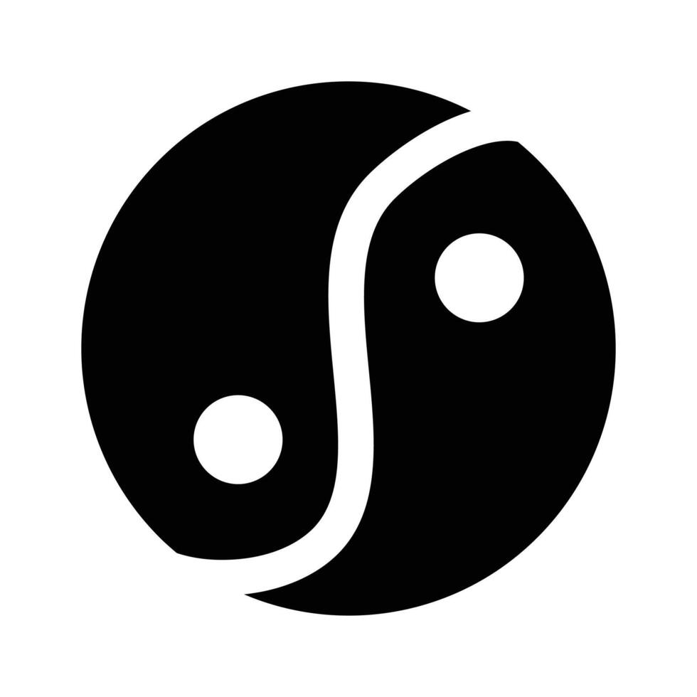 A chinese yin yang symbol design isolated on white background vector