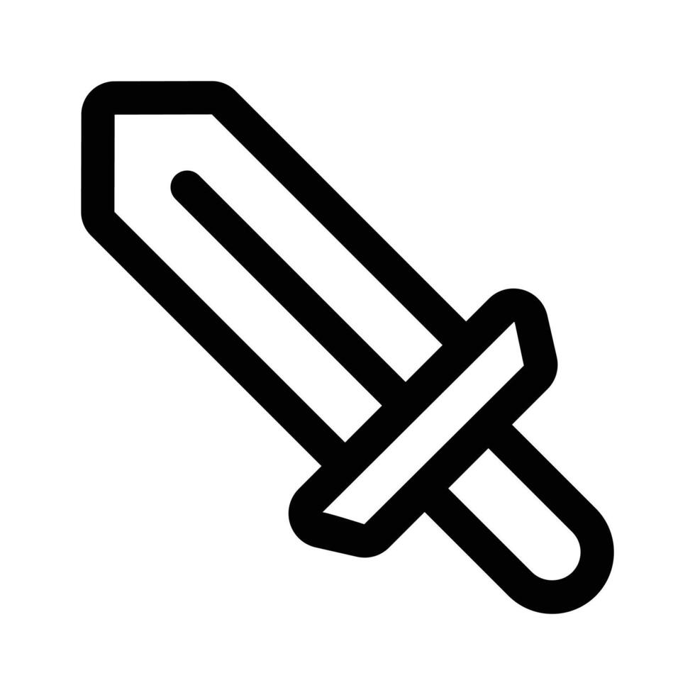 Creative icon of sword, sharp war weapon vector