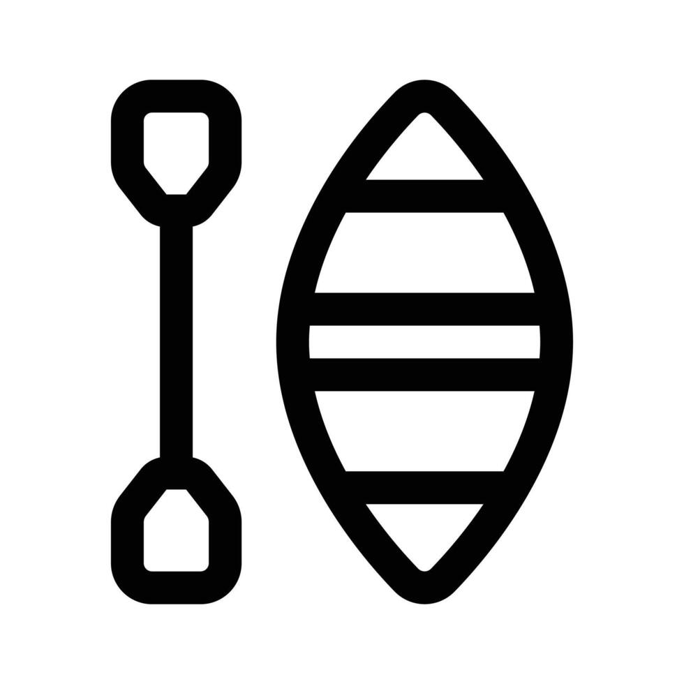 Modern icon of rafting boat, customizable of canoe vector