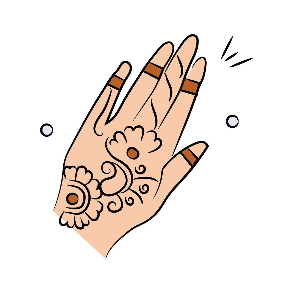 Get this carefully designed icon of mehndi design vector