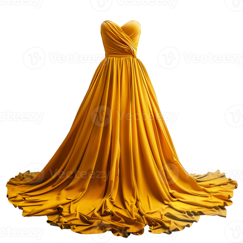 A gown dress isolated on transparent background png