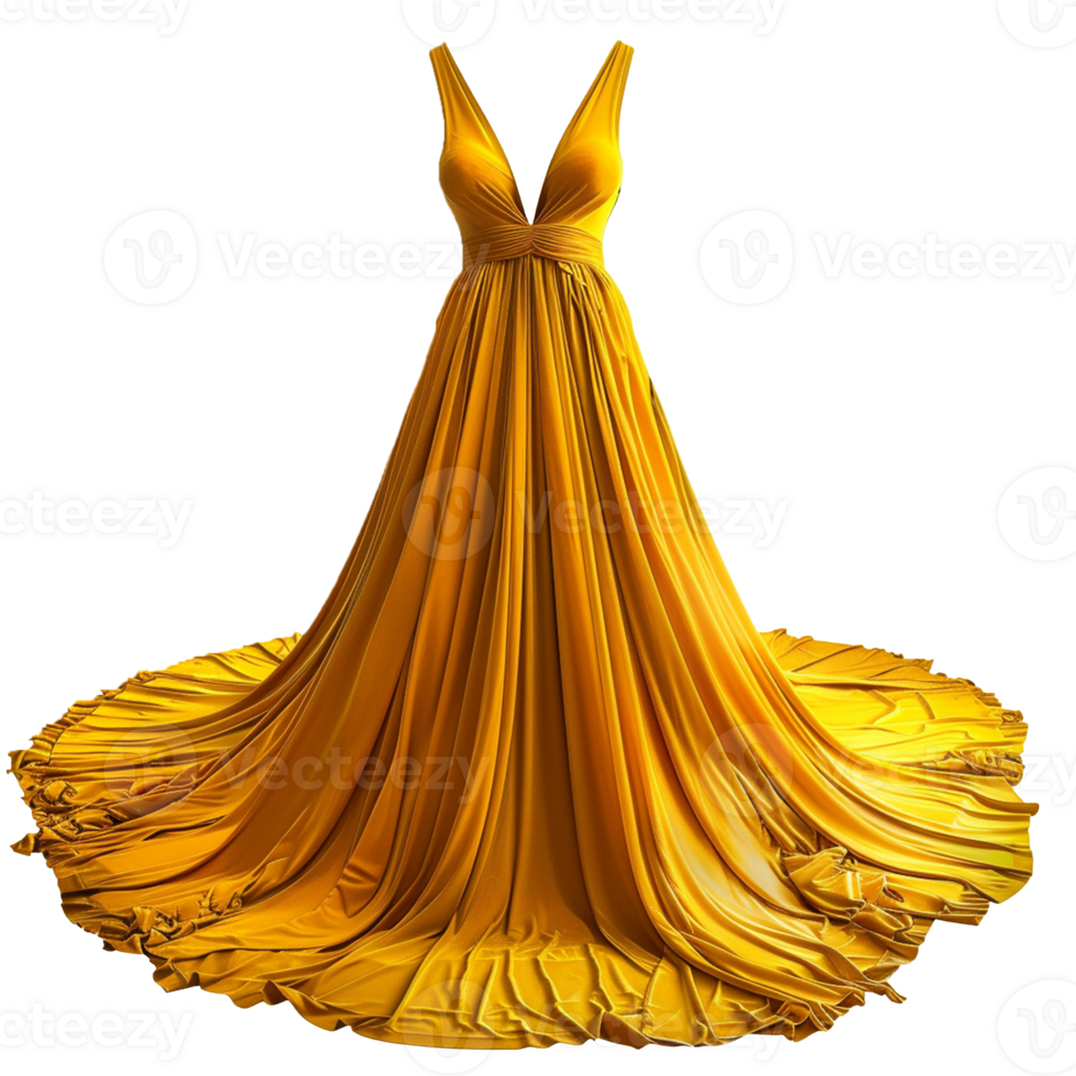 A gown dress isolated on transparent background png