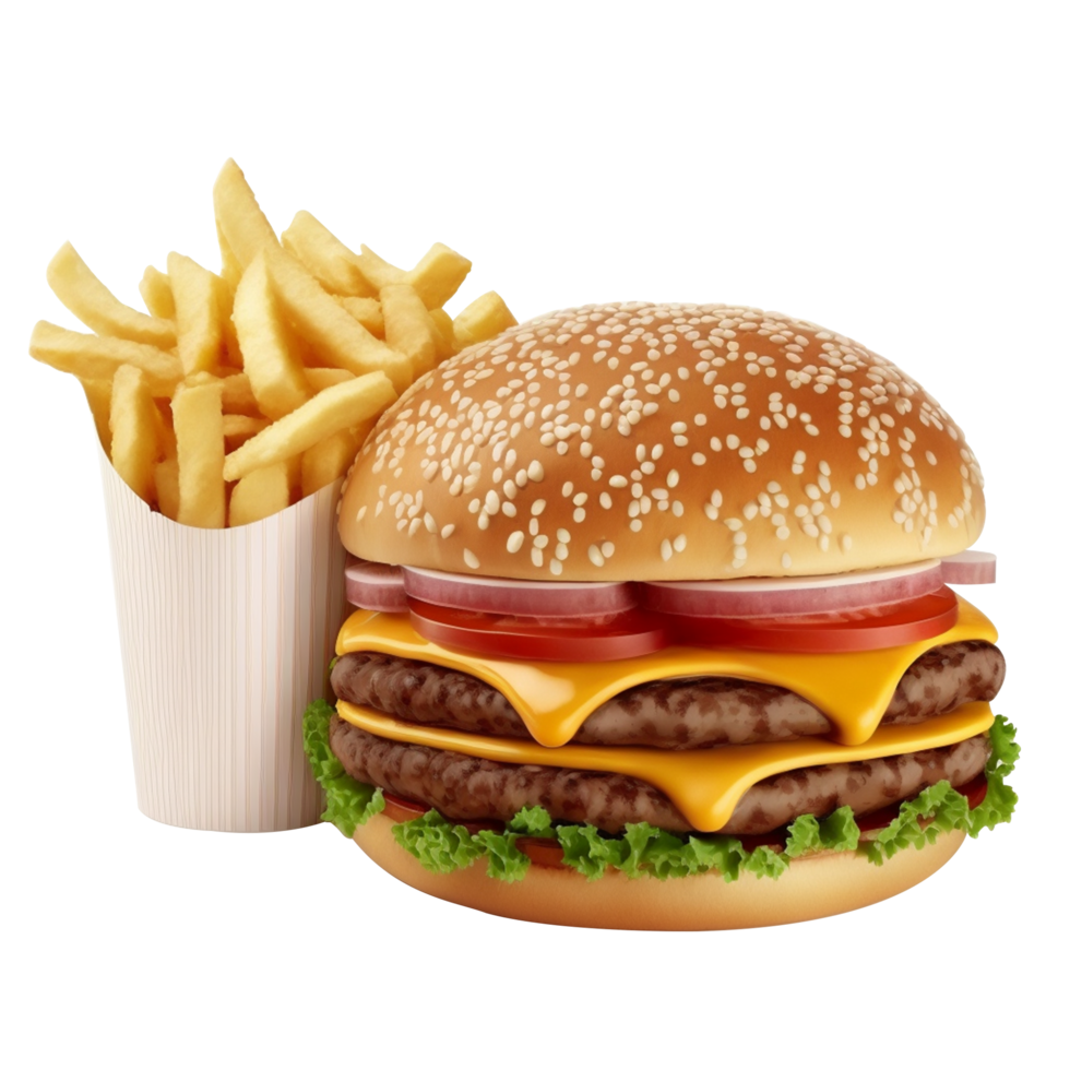 Fast food isolated png