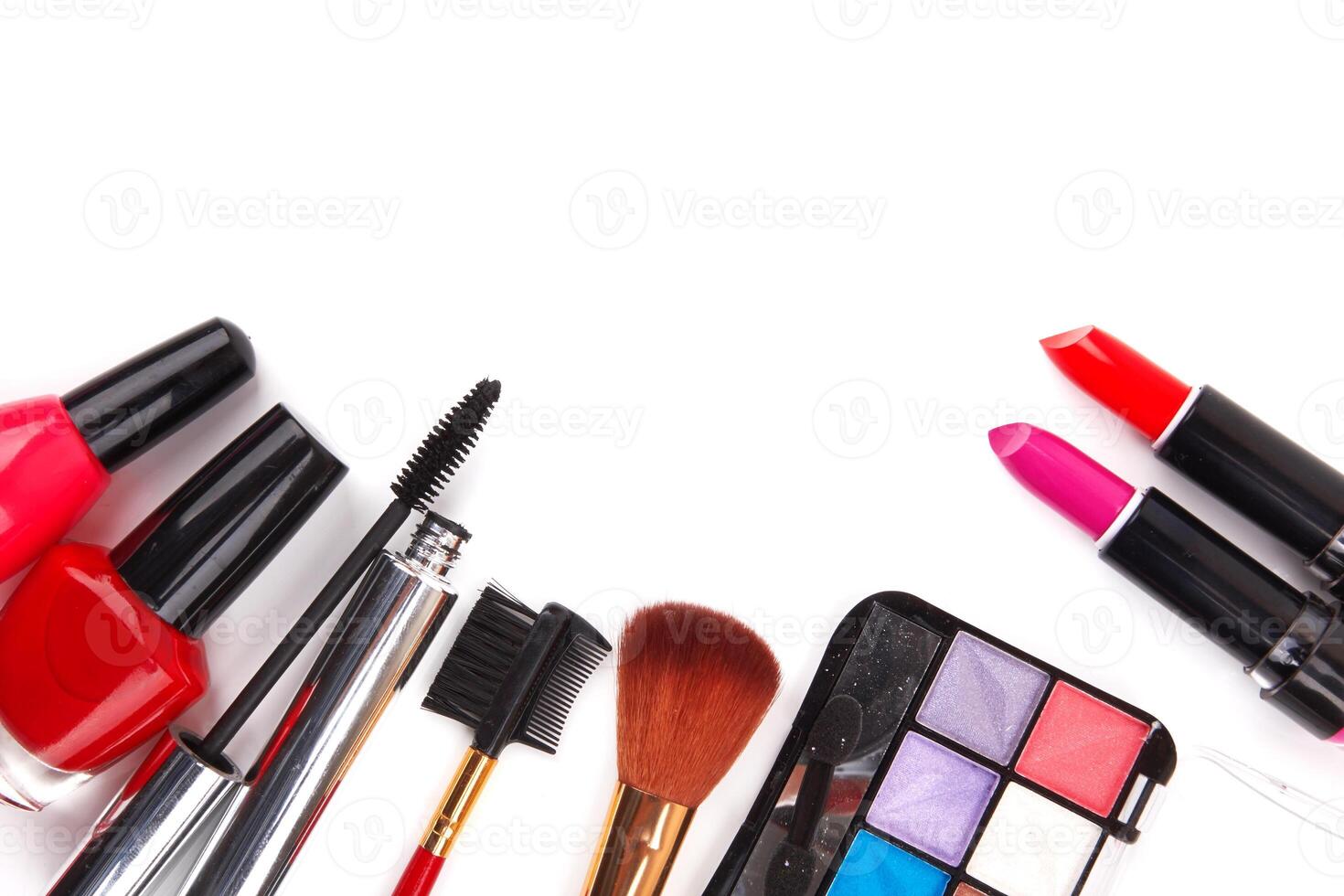 cosmetics on white photo