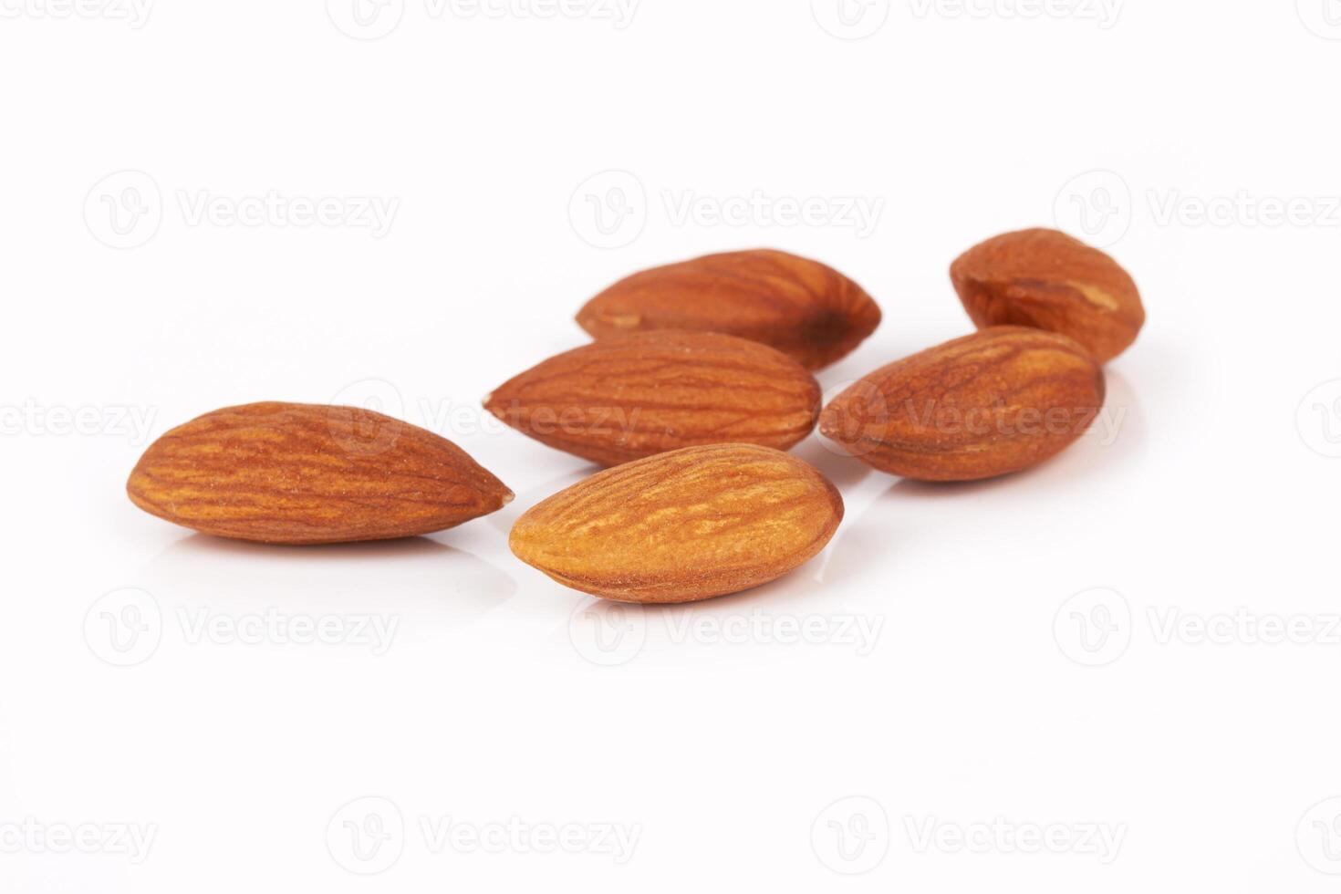 almond nut on white photo