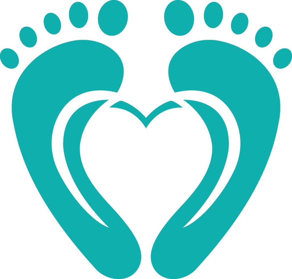 A logo of foot vector