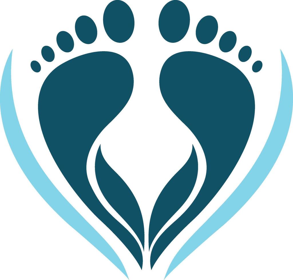 A logo of foot vector