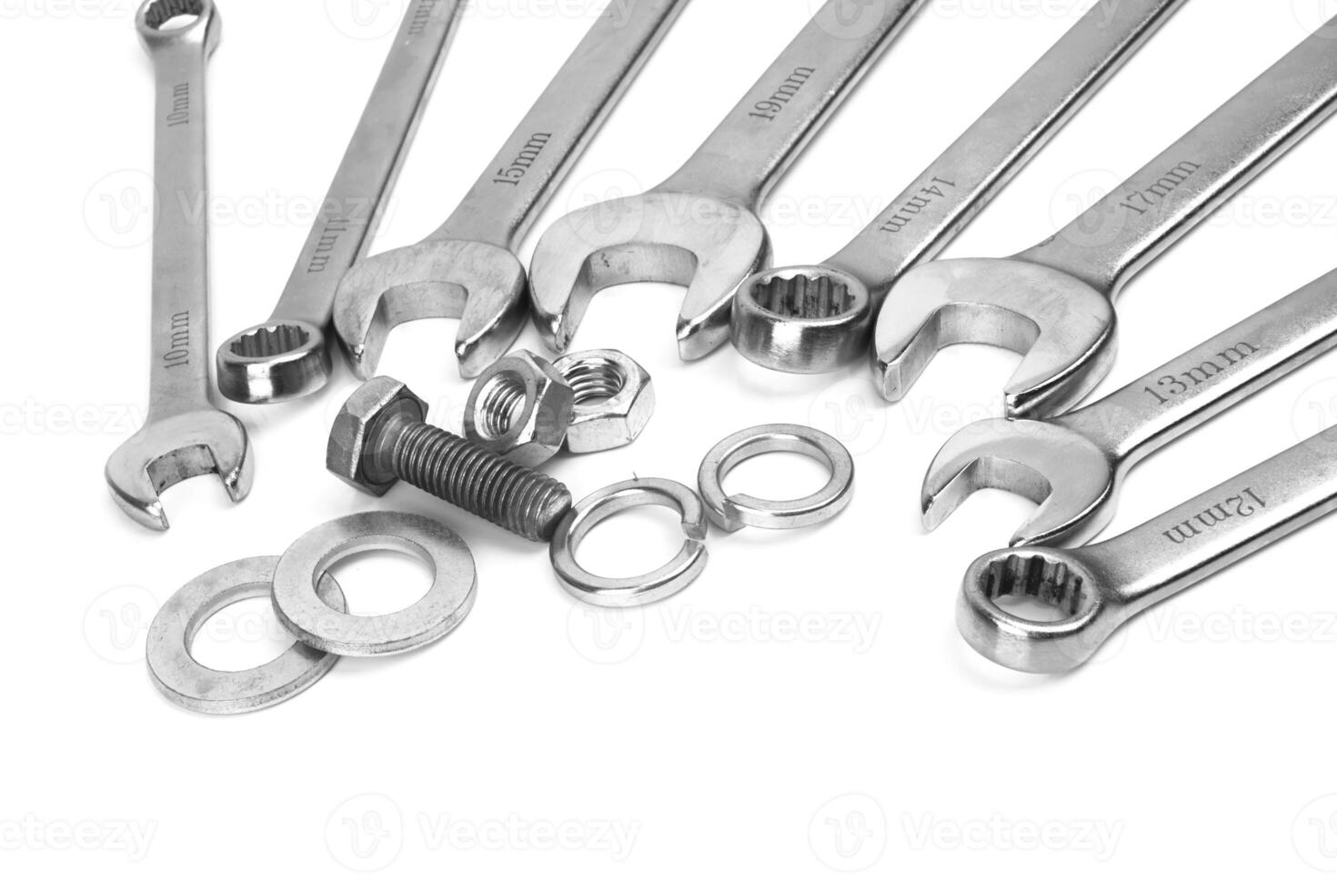 screws on white photo