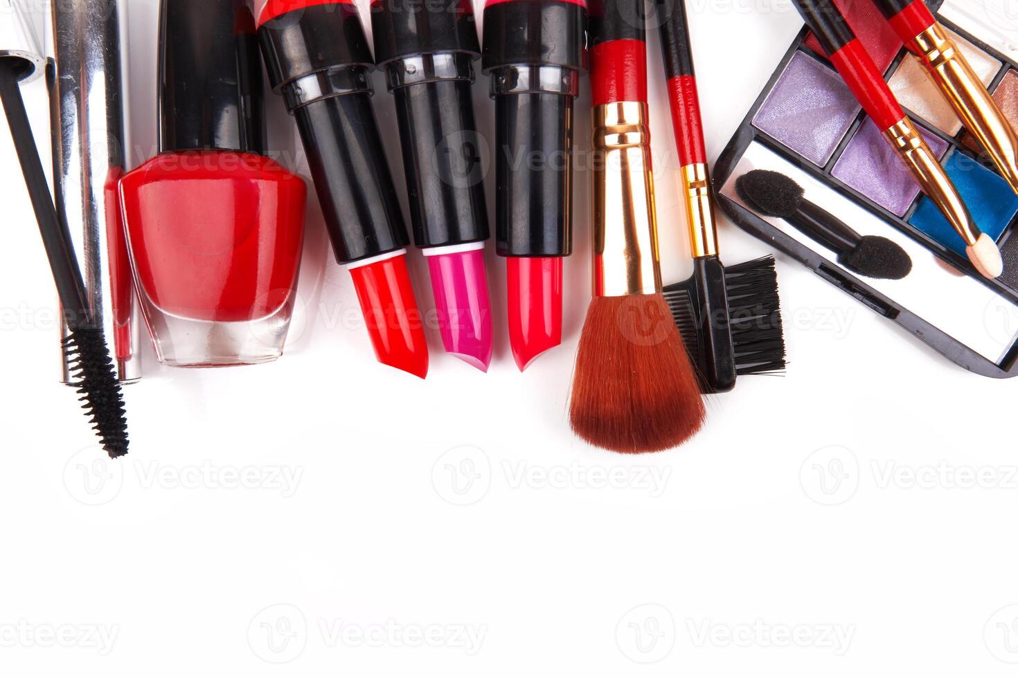 cosmetics on white photo