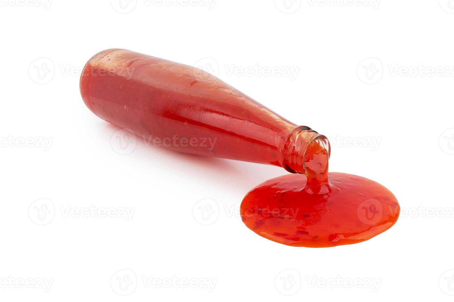 Bottle of tomato sauce photo