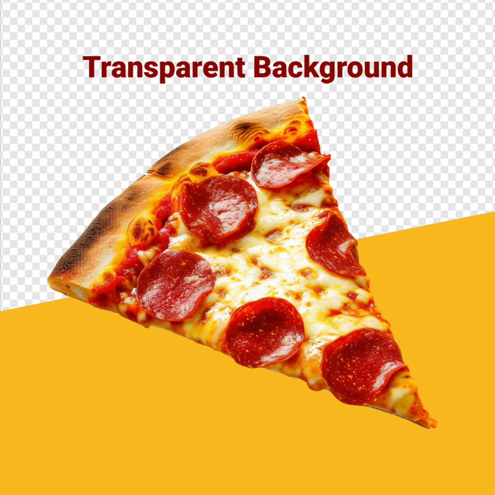 Delicious baked Pizza slice transparent background psd