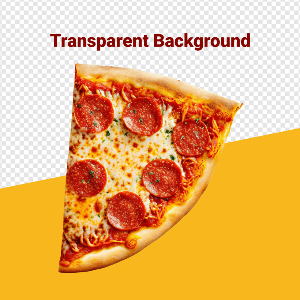 Delicious baked Pizza slice transparent background psd