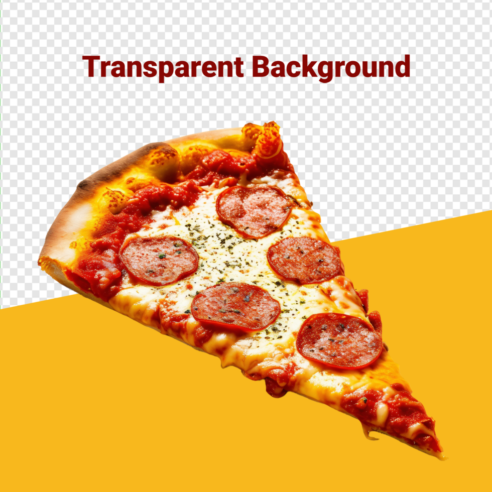 Delicious baked Pizza slice transparent background psd