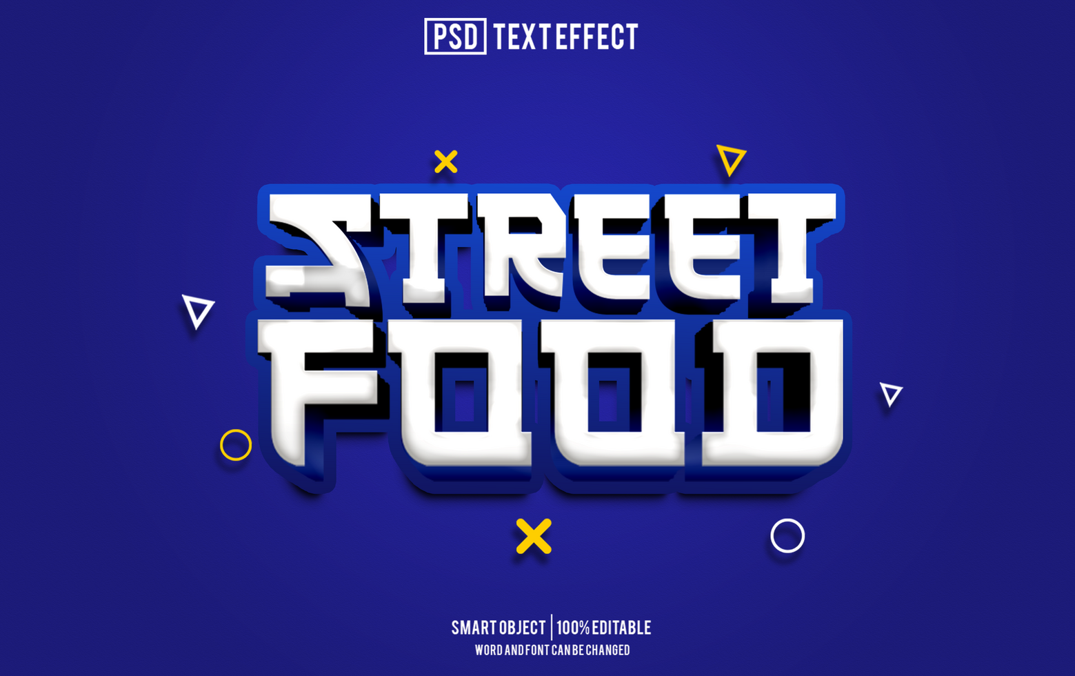 street food text effect, font editable, typography, 3d text psd