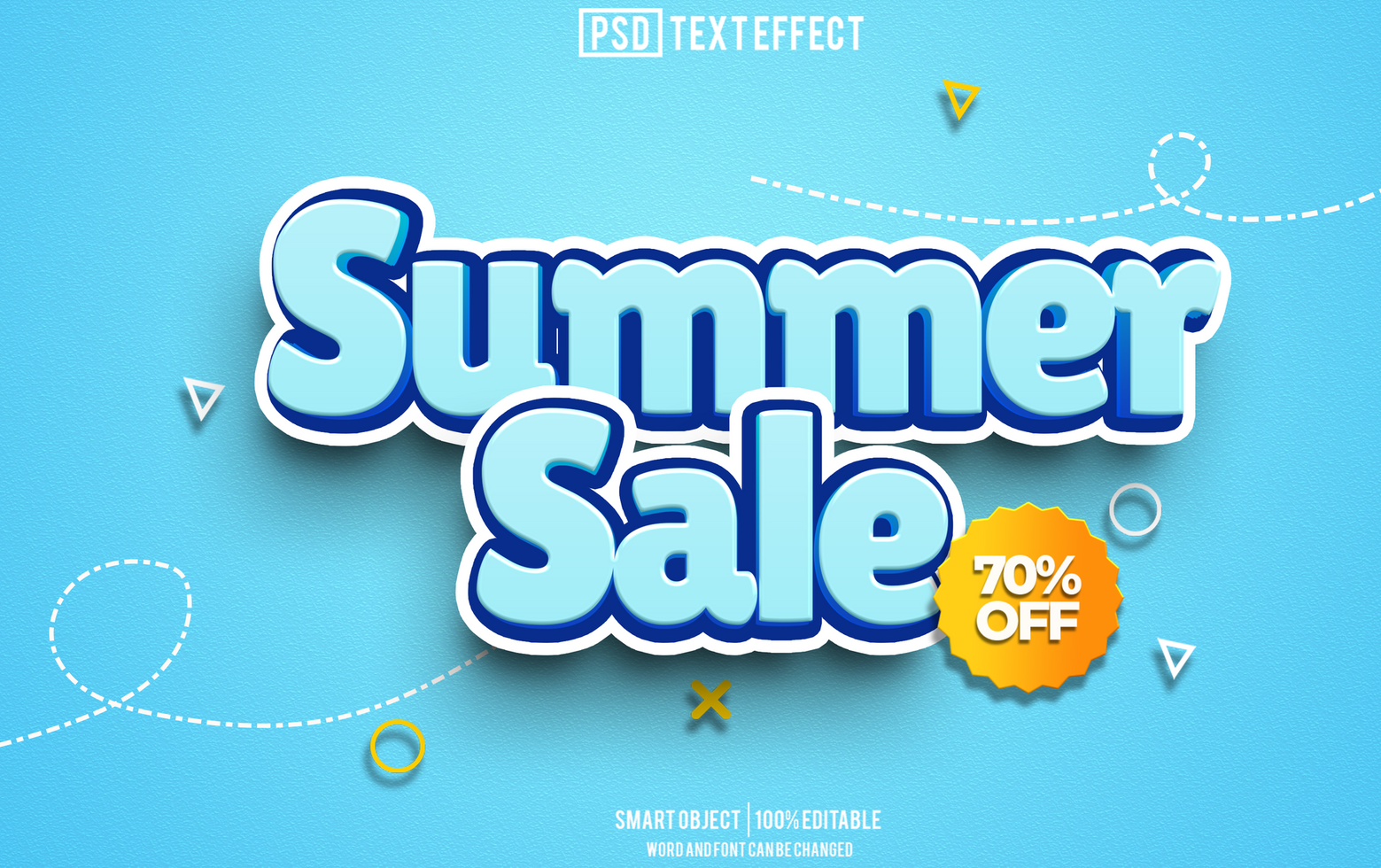 summer sale text effect, font editable, typography, 3d text psd