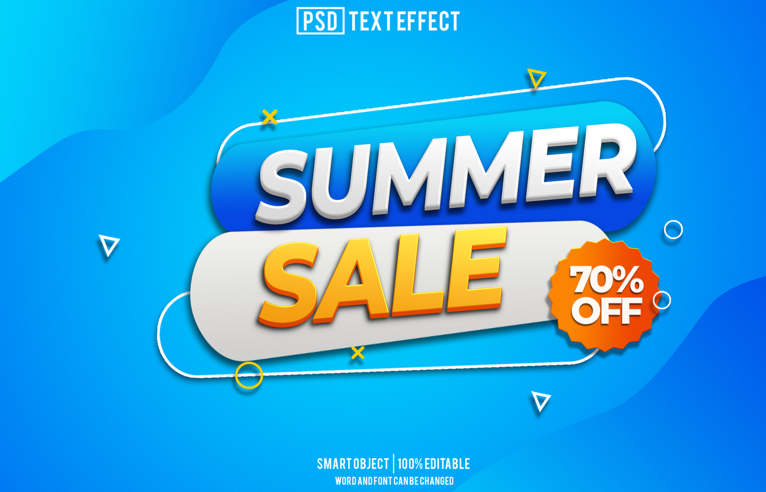 summer sale text effect, font editable, typography, 3d text psd