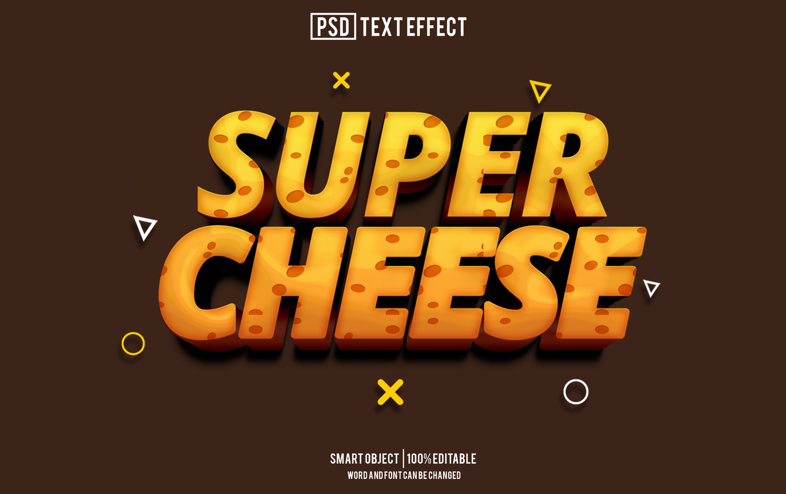 super cheese text effect, font editable, typography, 3d text psd